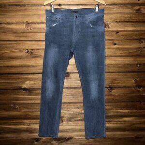 Nudie Thin Finn Jeans Size 33x30 Gray 100% Organic Cotton Made In Italy Stretch